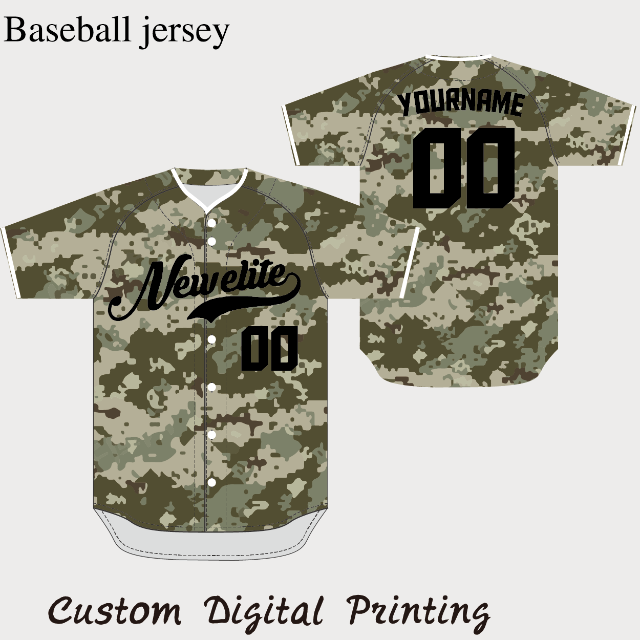 CUSTOM BASEBALL JERSEY CUSTOM DIGITAL PRINTING&EMBROIDERY JERSEY