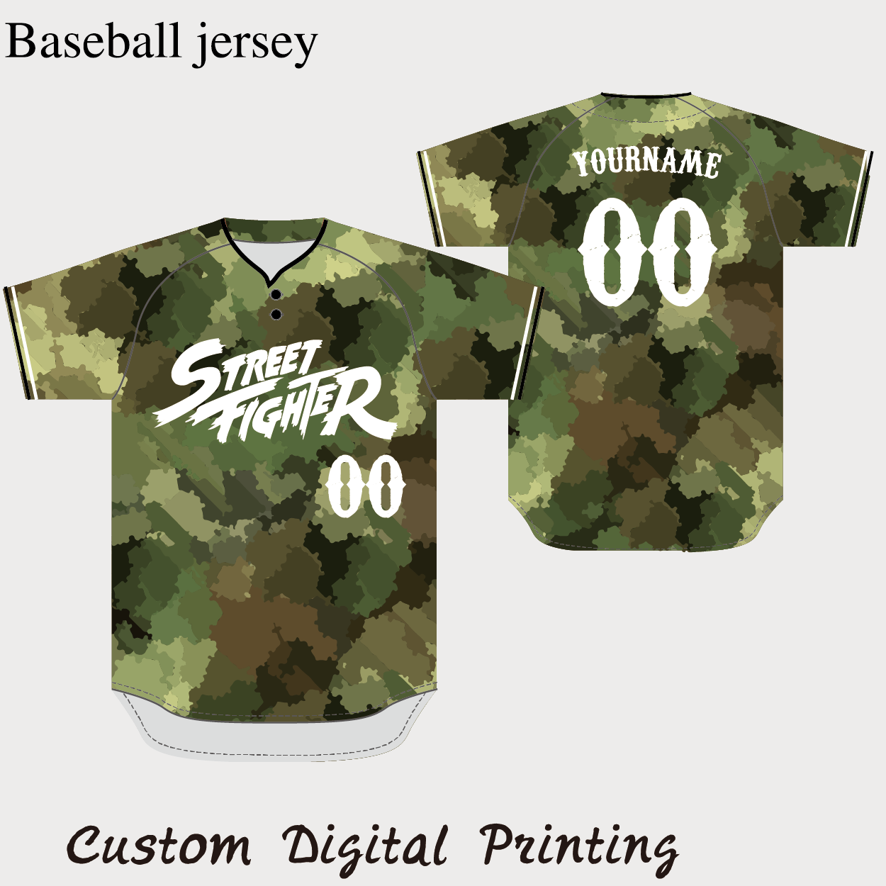  CUSTOM BASEBALL JERSEY CUSTOM DIGITAL PRINTING&EMBROIDERY JERSEY